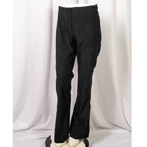 Tempo Paris Black split legged bell printed slacks size 6
